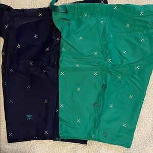 Nike Golf Navy and Green Patterned Shorts Bundle